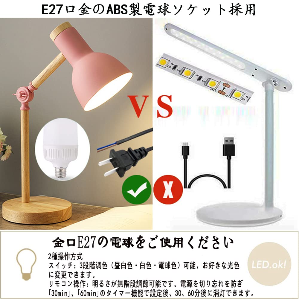 Amazon.co.jp: Makilight デスクライト スタンドライト 12WLED電球付属 