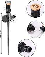 Vista 2 de Aspersor de metal, cobertura ajustable de 360 grados, rociador de metal para jardín, accesorio práctico para césped, jardín, patio, patio, riego