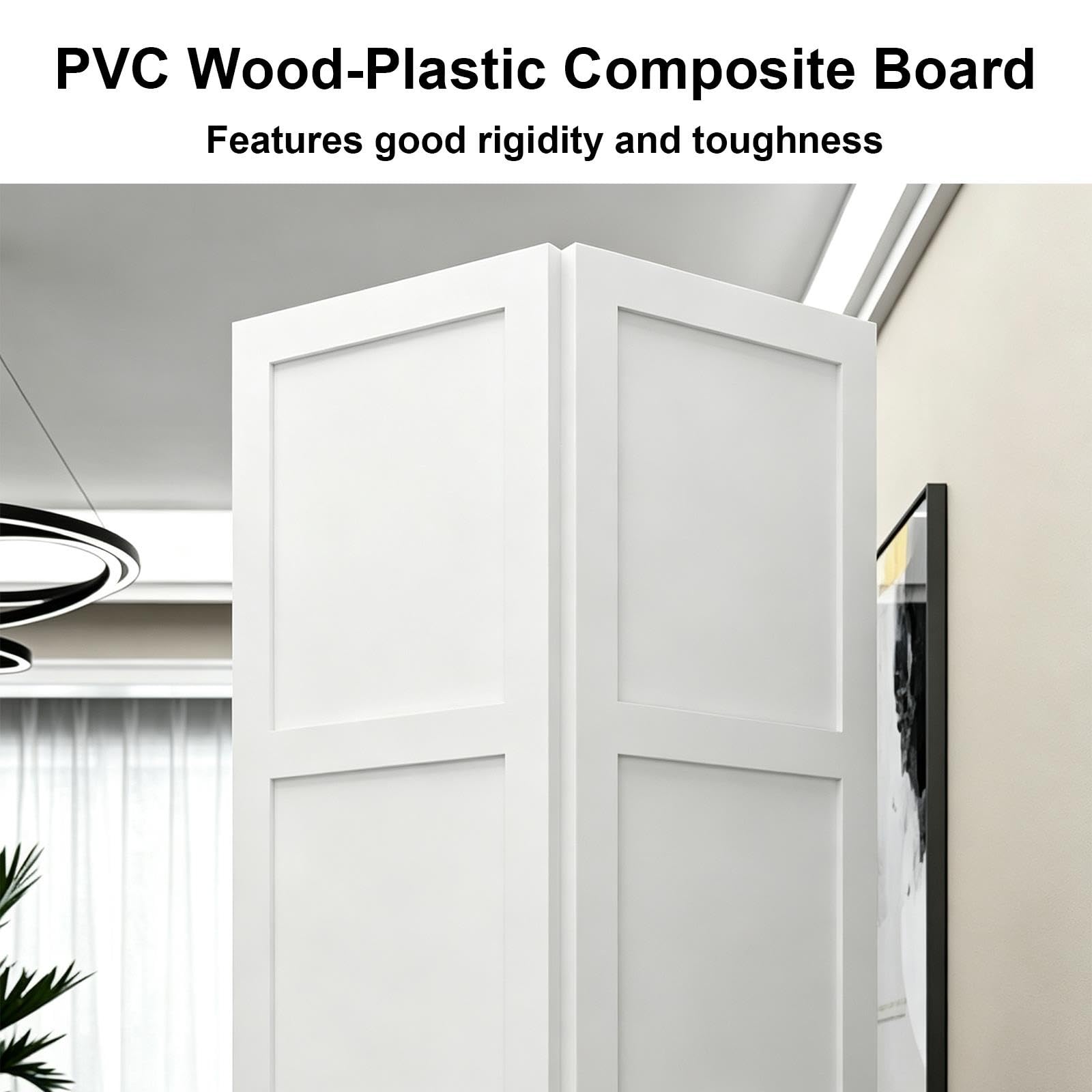 Cloison Amovible sans Perçage, Paravent Pliable for Chambre(5 Panels,180cm/70.9in)
