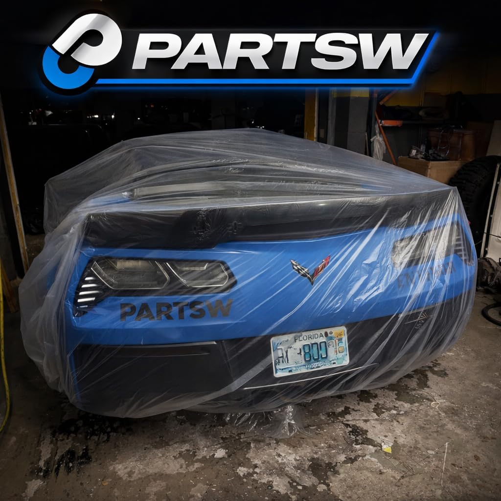 20pc Clear Plastic Disposable Vehicle Cover fits Full Size Vehicles up to 12 ft x 22 ft Water Dirt Dust Protection Elastic Front Rear Universal Auto Cover