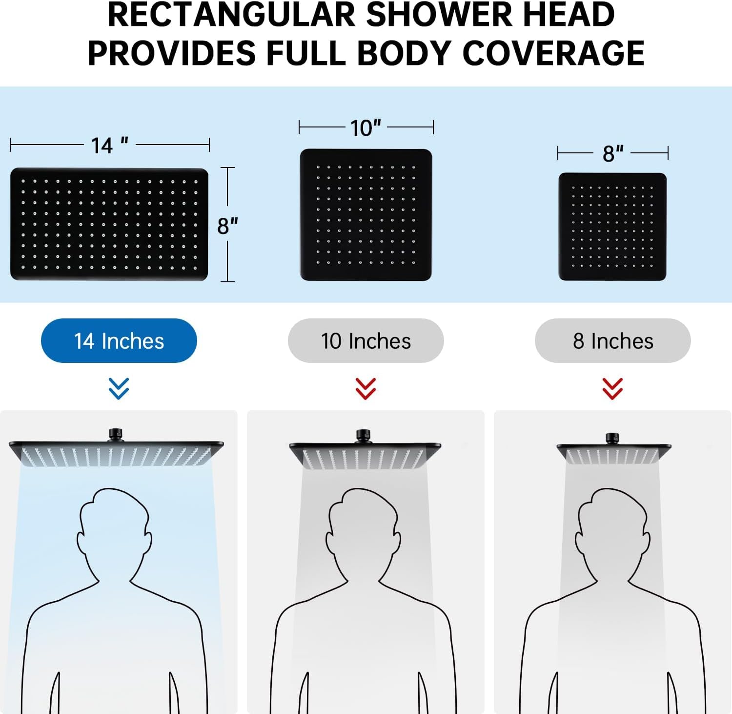 G-Promise Rain Shower Head with Handheld Built-in Power Wash Mode, 86" Stainless Steel Long Shower Hose, Flexible and Tangle-Free, for Shower and Pet Bathing, Clean Bathroom Corners (Matte Black)
