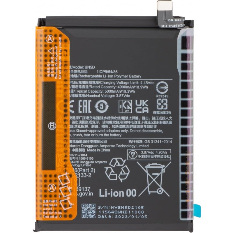 Image of Original BN5D Battery for Xiaomi Redmi MI Note 11 /11S