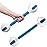 LEVERLOC Grab Bar for Seniors, 17 Inch 2 Pack Suction Grab Bars for Bathtubs and Showers, Shower Handles for Elderly Suction Bathroom Safety Grip,Removable Drill Free Waterproof, Blue