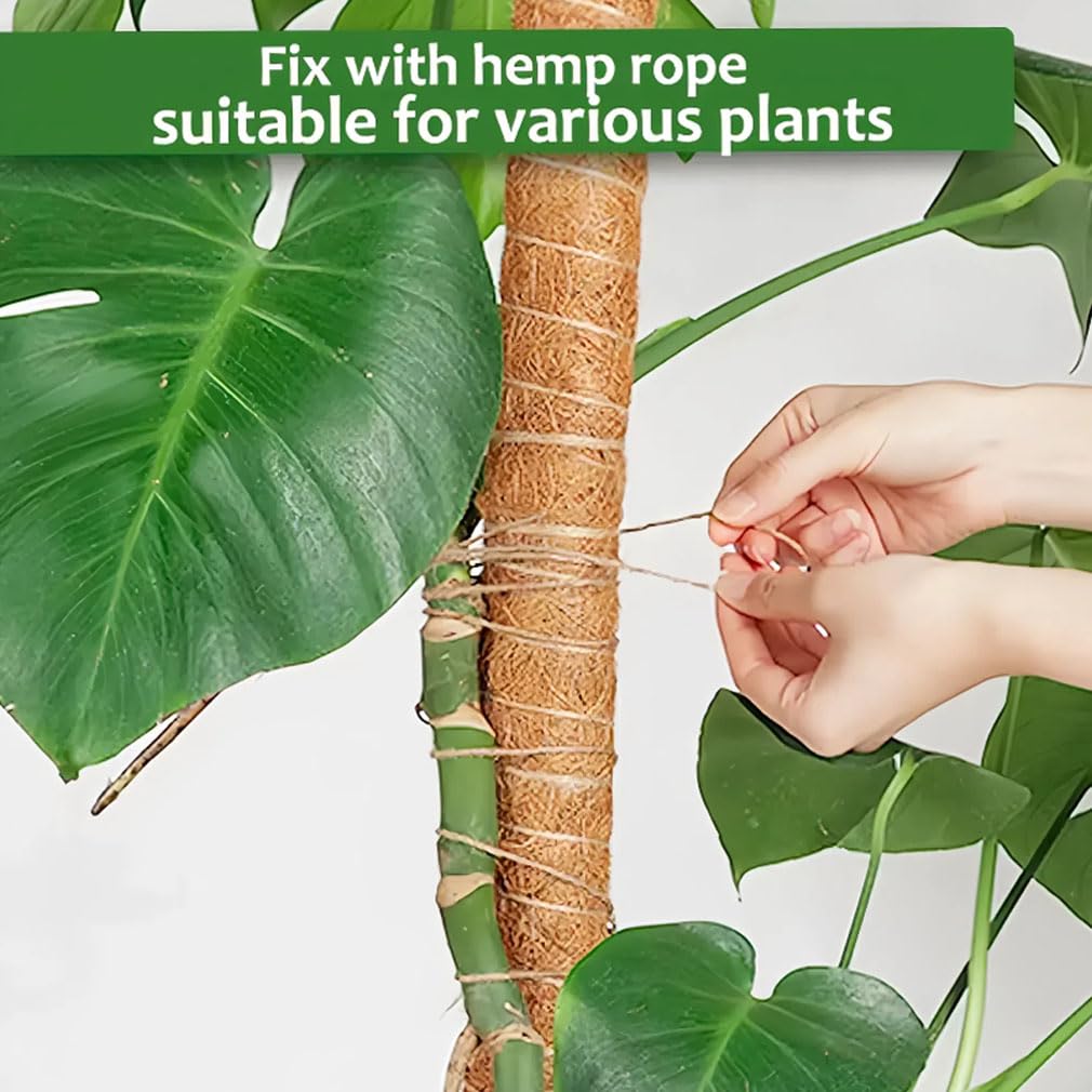 Bendable Moss Poles, Indoor Outdoor Plant Support,Handmade Coconut Fiber Pole Plant Holders - Image 4