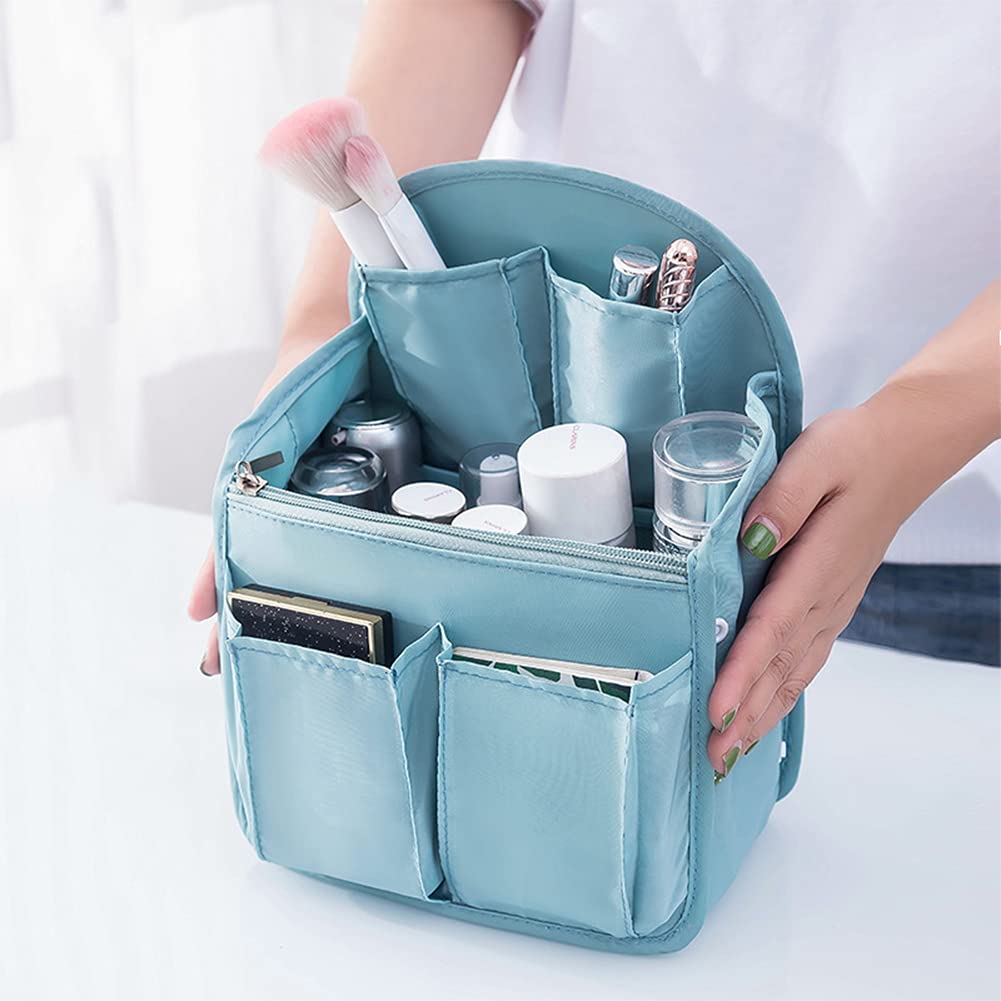 HOYOFO Mini organizer, wkładka, mała torba na ramię, przegroda do plecaka, torebki, lekki nylon, jasnoniebieski