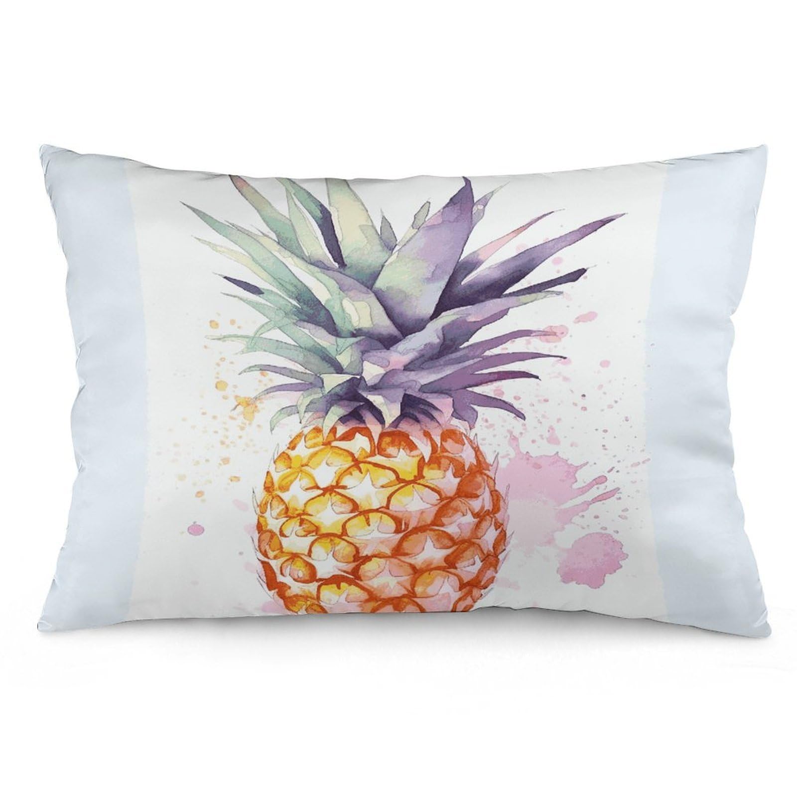 Pineapple Throw Pillow Cover Soft Lumbar Pillow Covers with Zipper Breathable Rectangular Cushion Case Polyester Pillow Case Decorative Body Pillow Cover for Couch Bed