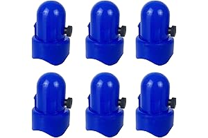 Trampoline Enclosure Pole Caps for 1.5 Inch Diameter Poles (6 Pack, Blue)