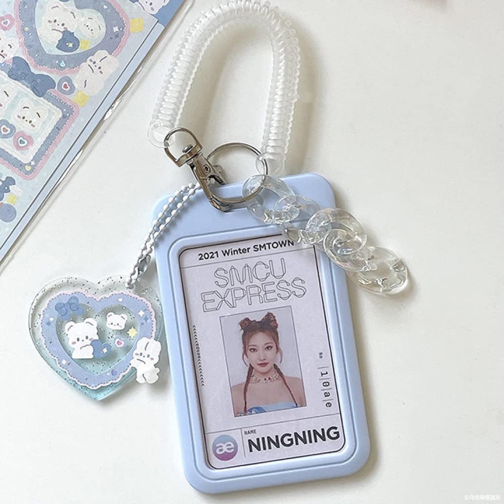 2 stuks K-p-op fotokaarthouder sleutelhanger set, schattig Star-Wave