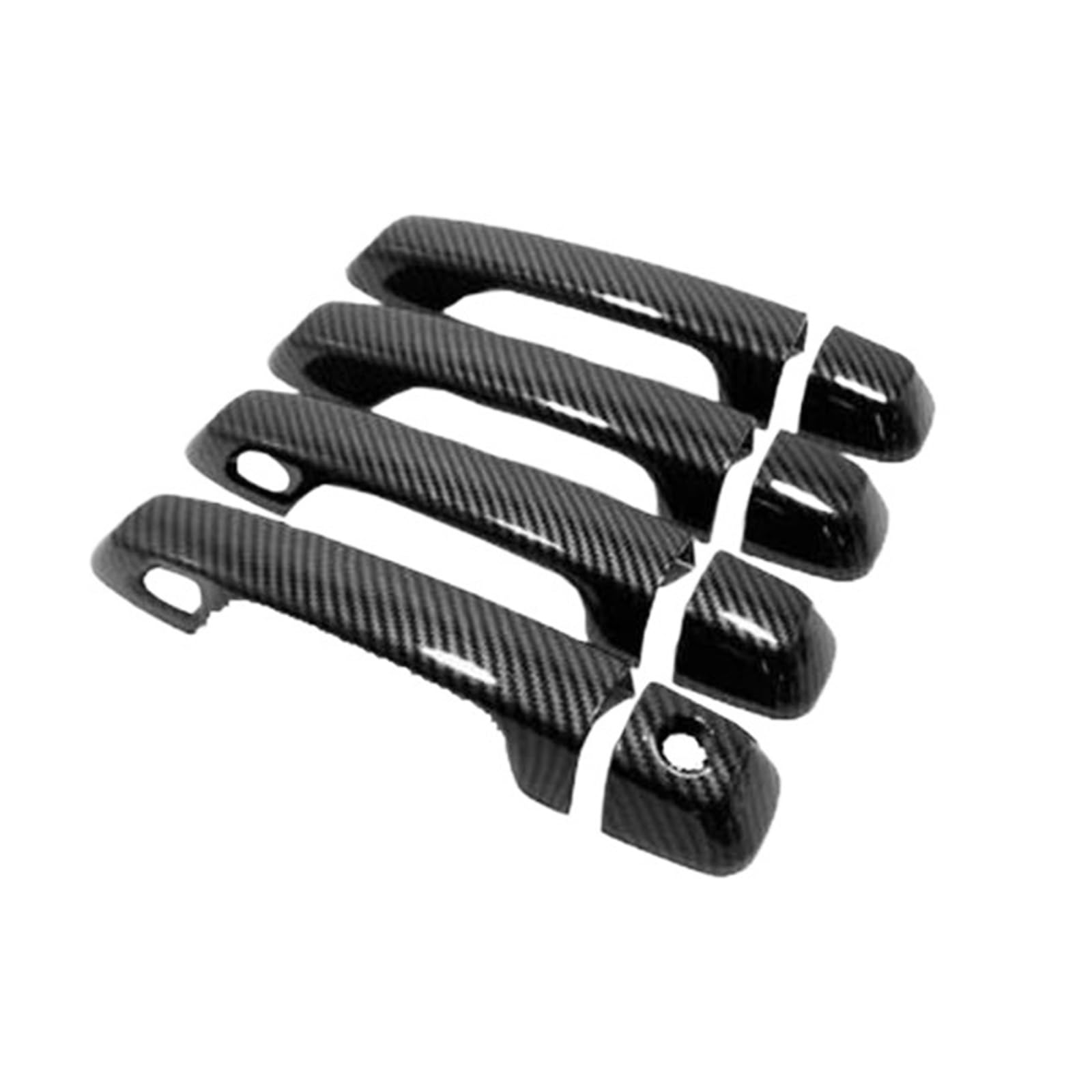 MTVTFECEWG Car Exterior Door Handle Covers Protective Decor for Toyota for 4Runner N280 MK5 2010~2024 (Carbon 2 Buttons)