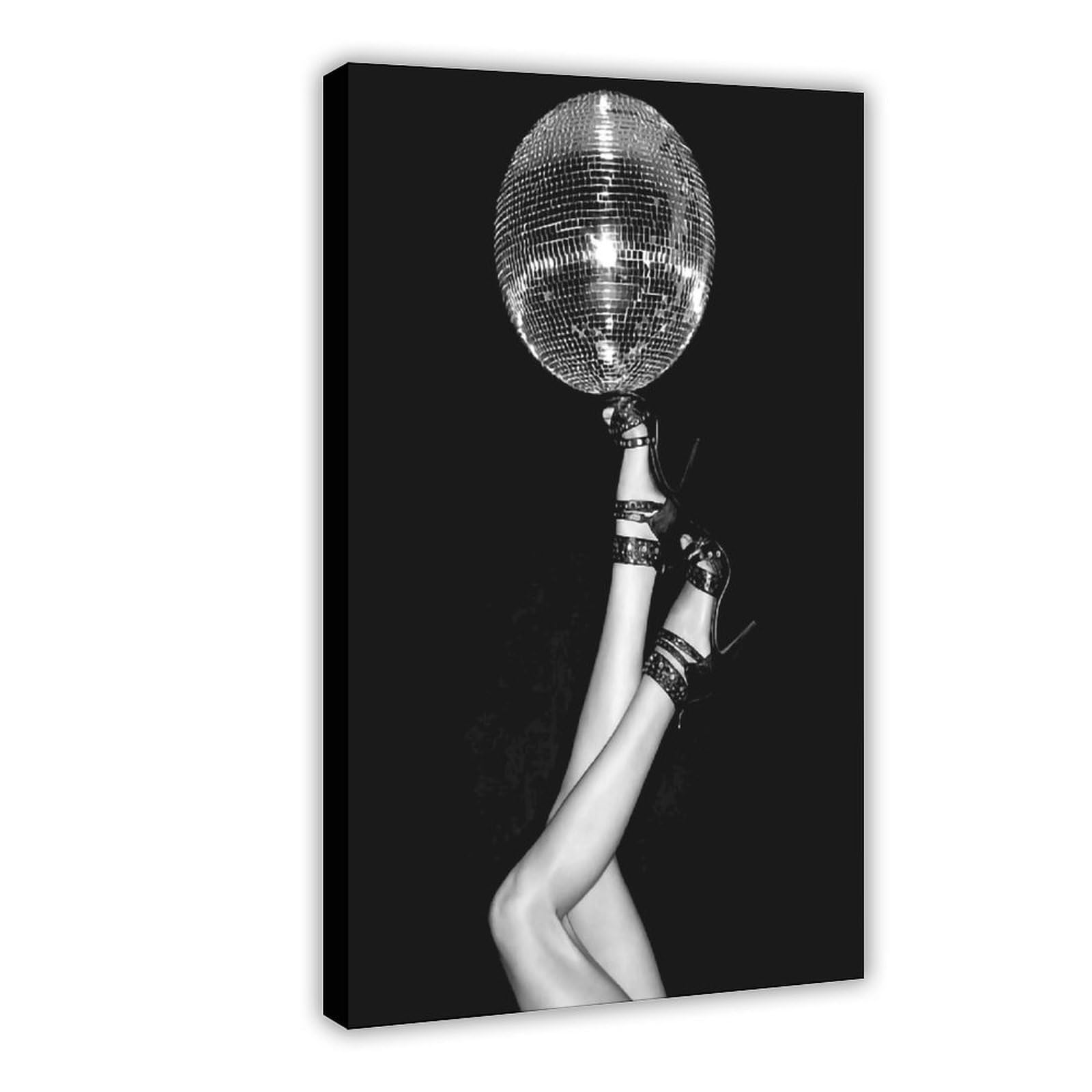 Utgn Disco Ball On High Heels Canvas Poster Wall Art Print Picture Paintings 24X36inch(60X90cm)