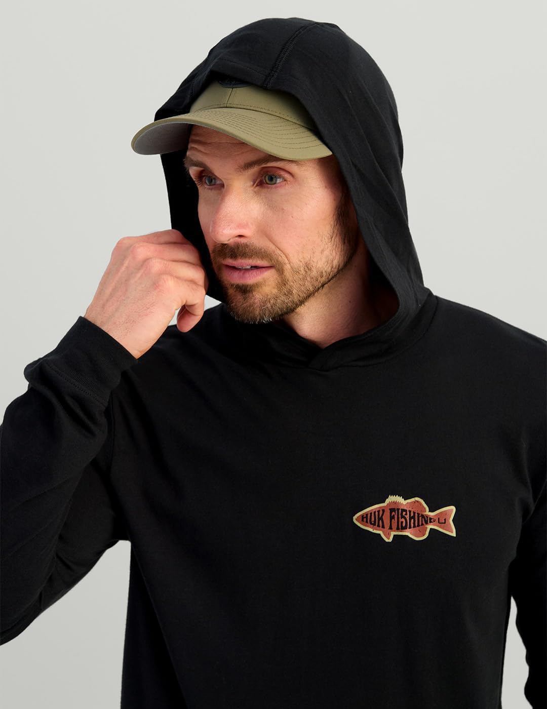 HUK mens Hoodie Tee for Men, Lightweight Performance Fishing Hooded Shirt With Upf Sun Protection - Image 4