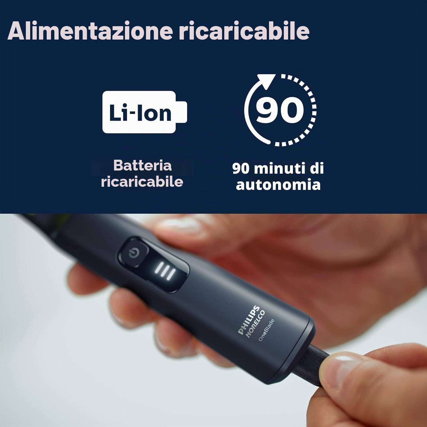 Philips OneBlade 360 Pro Hybrid Trimmer elettrico, nero, QP6531/15