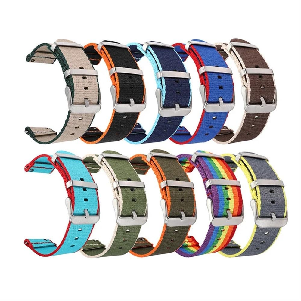 Cinturino per orologio da uomo, 20 mm 22 mm cinturino in nylon tessuto traspirante braccialetto a sgancio rapido cinturino di ricambio universale cinturino for orologio in nylon