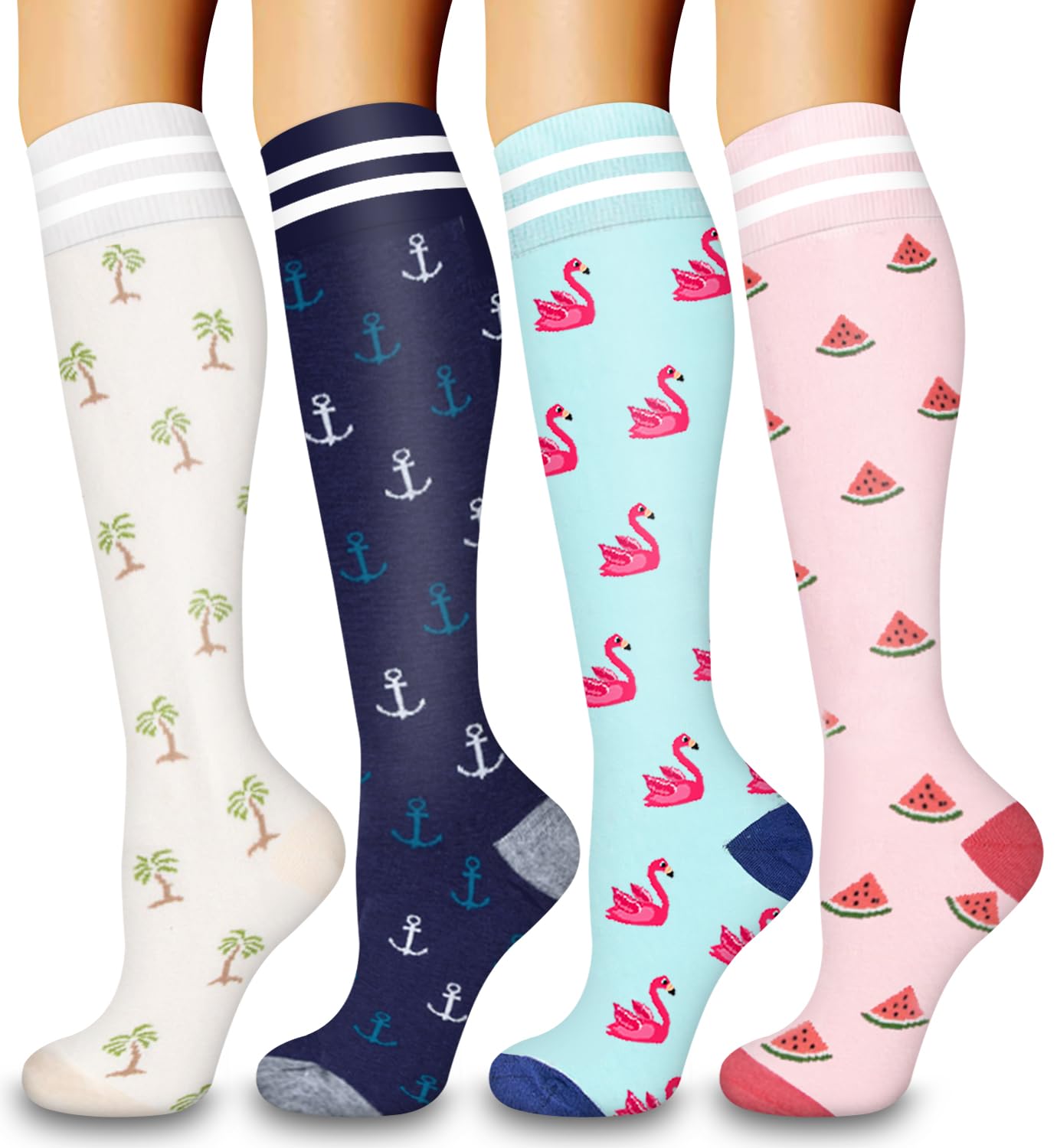 COOLOVERCopper Compression Socks - Compression Socks Women and Men - Best for Circulation, Medical, Running, Athletic, Nurse, Travel