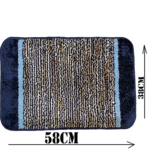 Image of Door Mats for Home | Door Mats for Home Entrance | Door Mat for Bathroom| Soft & Super Absorbent Mats for Shower | Washable, Non-Slip & Quick-Drying Mats (Pack of 2) (Multicolor)