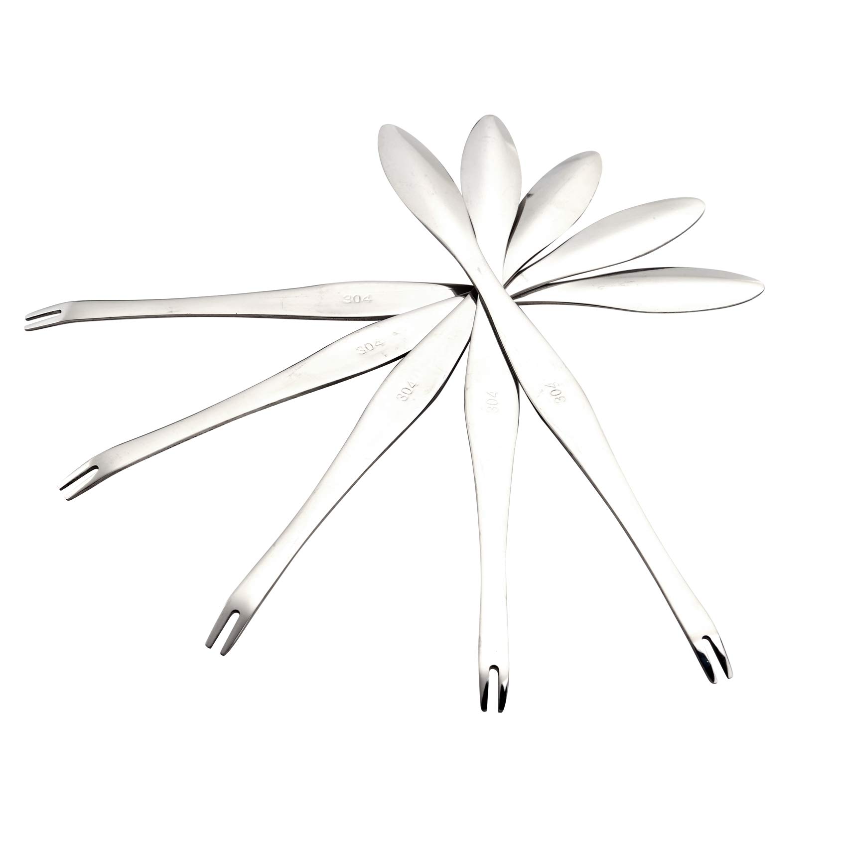 CTRLZS Seafood Tool Crab Crackers Picks Spoons Stainless Steel Crab Peel Shrimp Tool Lobster Clamp Pliers Clip Pick - 5Pcs