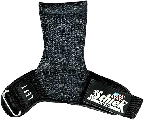 Miniatura 9 de Schiek Sports Model 1907 Platinum Edition Ultimate Grips - Correas de levantamiento de pesas 3 en 1, muñequeras y almohadillas de agarre, control