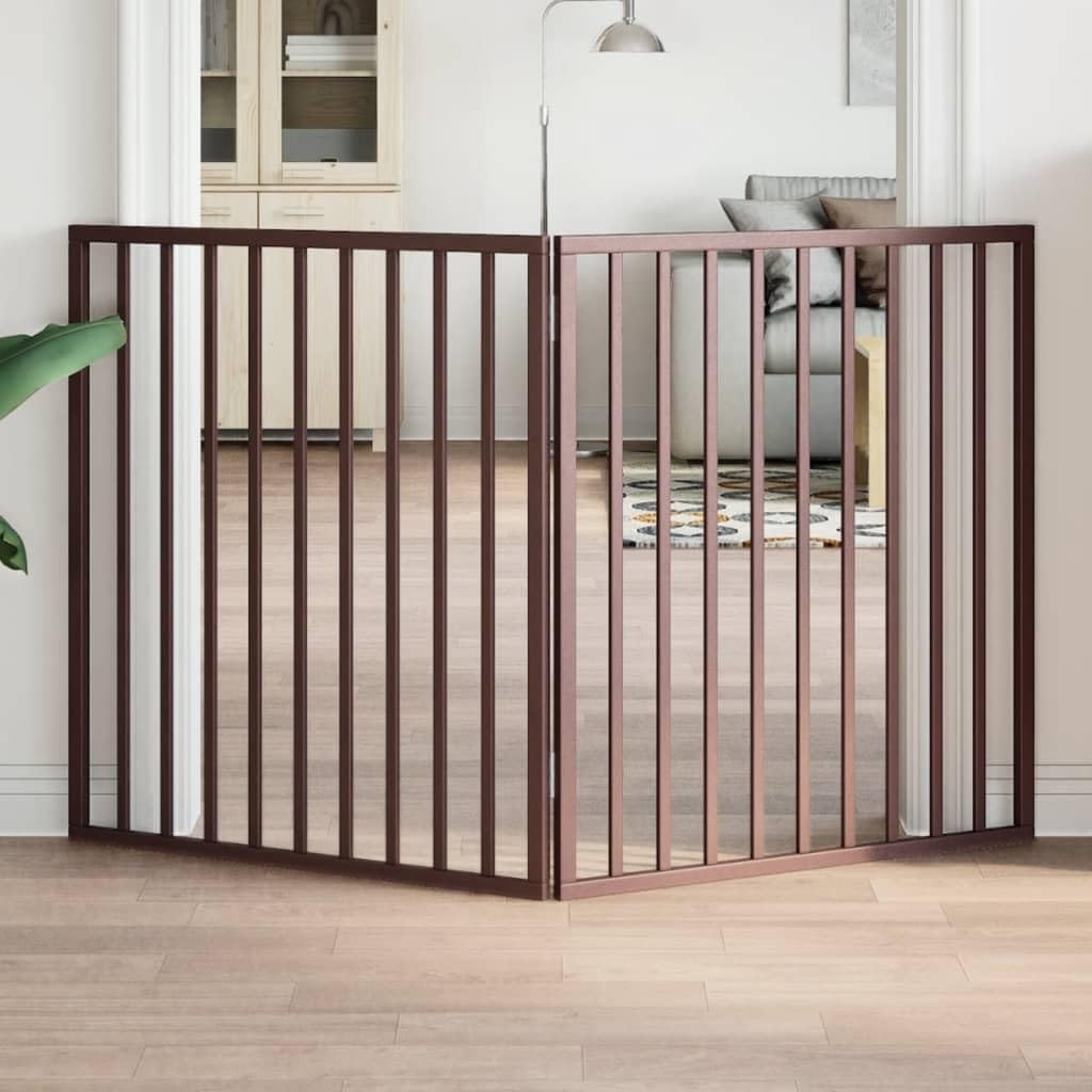 2 piezas de portería plegable marrón 160 cm madera de álamo independiente para perros pequeños y medianos perros cachorros protección seguridad limitación entrenamiento salón