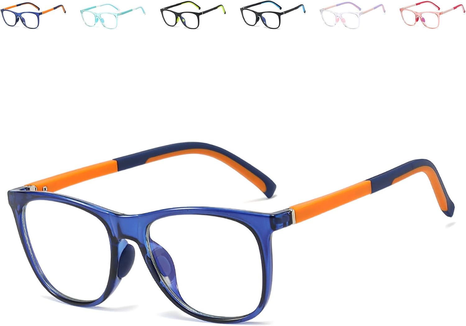 UBUJI Kids Blue Light Blocking Glasses, Computer Gaming TV Glasses for Boys Girls Age 3-12, Blue Light Blocker Glasses Anti Glare & Eyestrain - Blue
