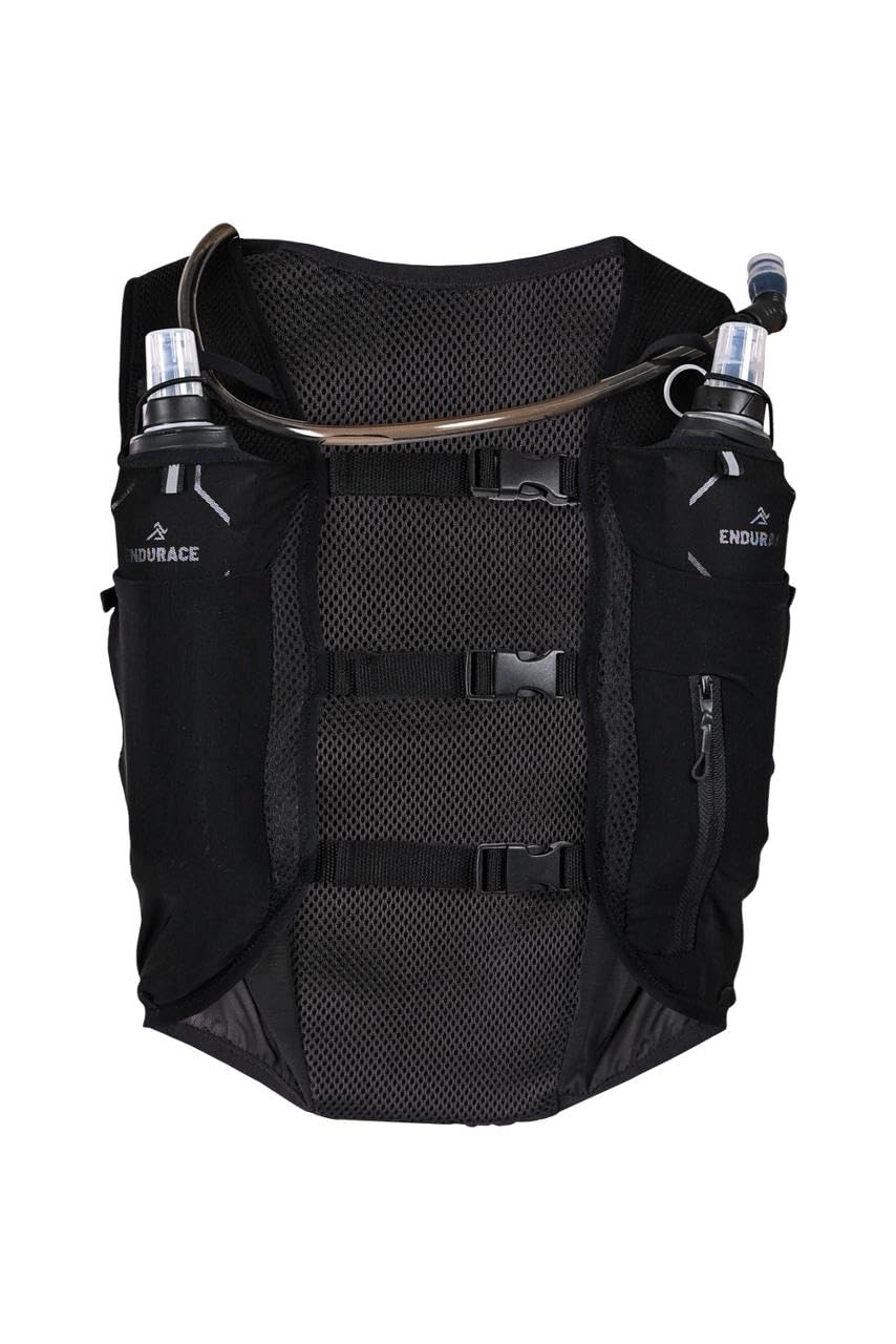Endurace Hydration Vest, Running and Hiking Pack with Storage, 2L Bladder Compatible, Reflective Details, Black-picture-16