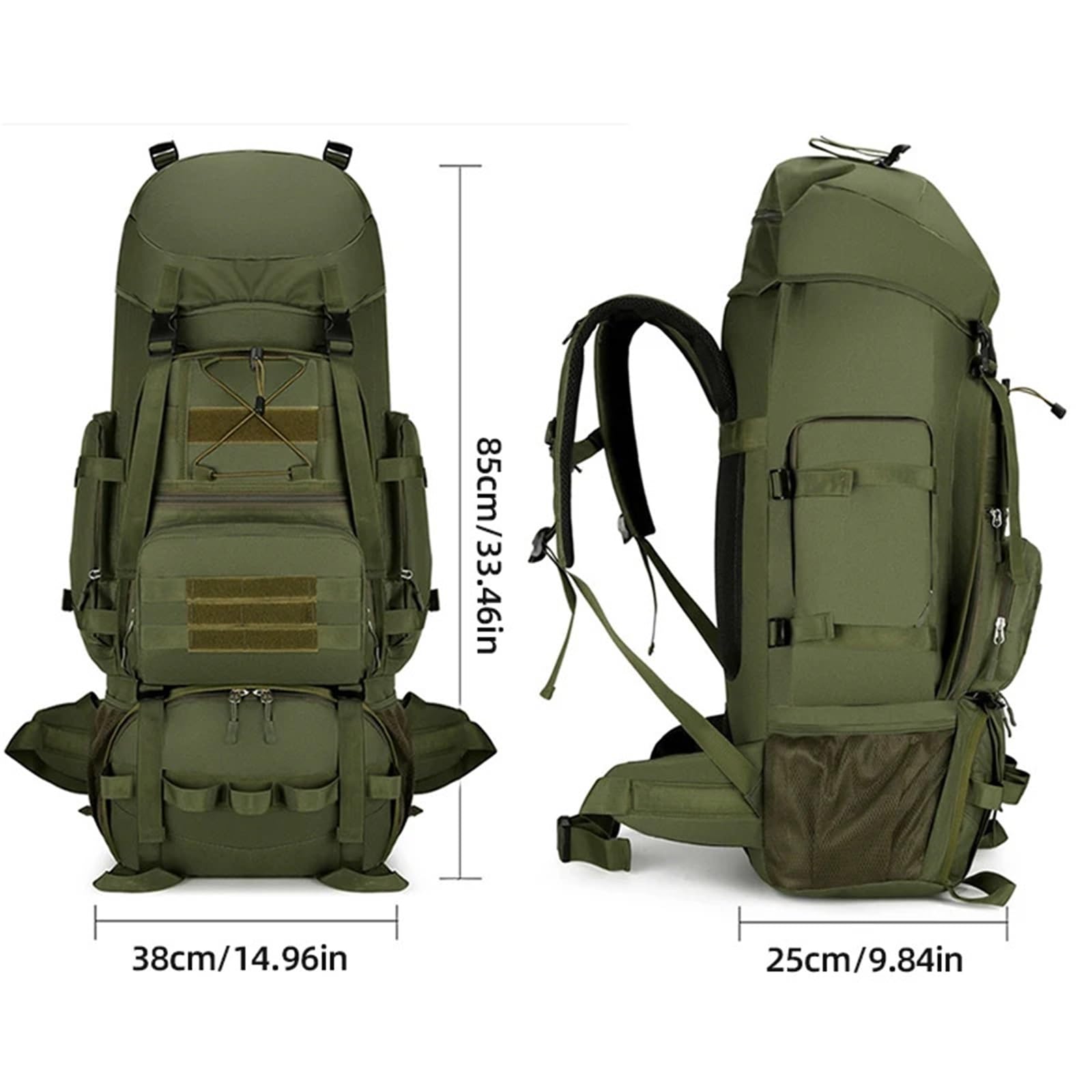 Mochila para exteriores Mochila de 90 litros for viajes, acampadas, equipaje, escalada al aire libre, senderismo, trekking, mochila grande for deportes montañismo