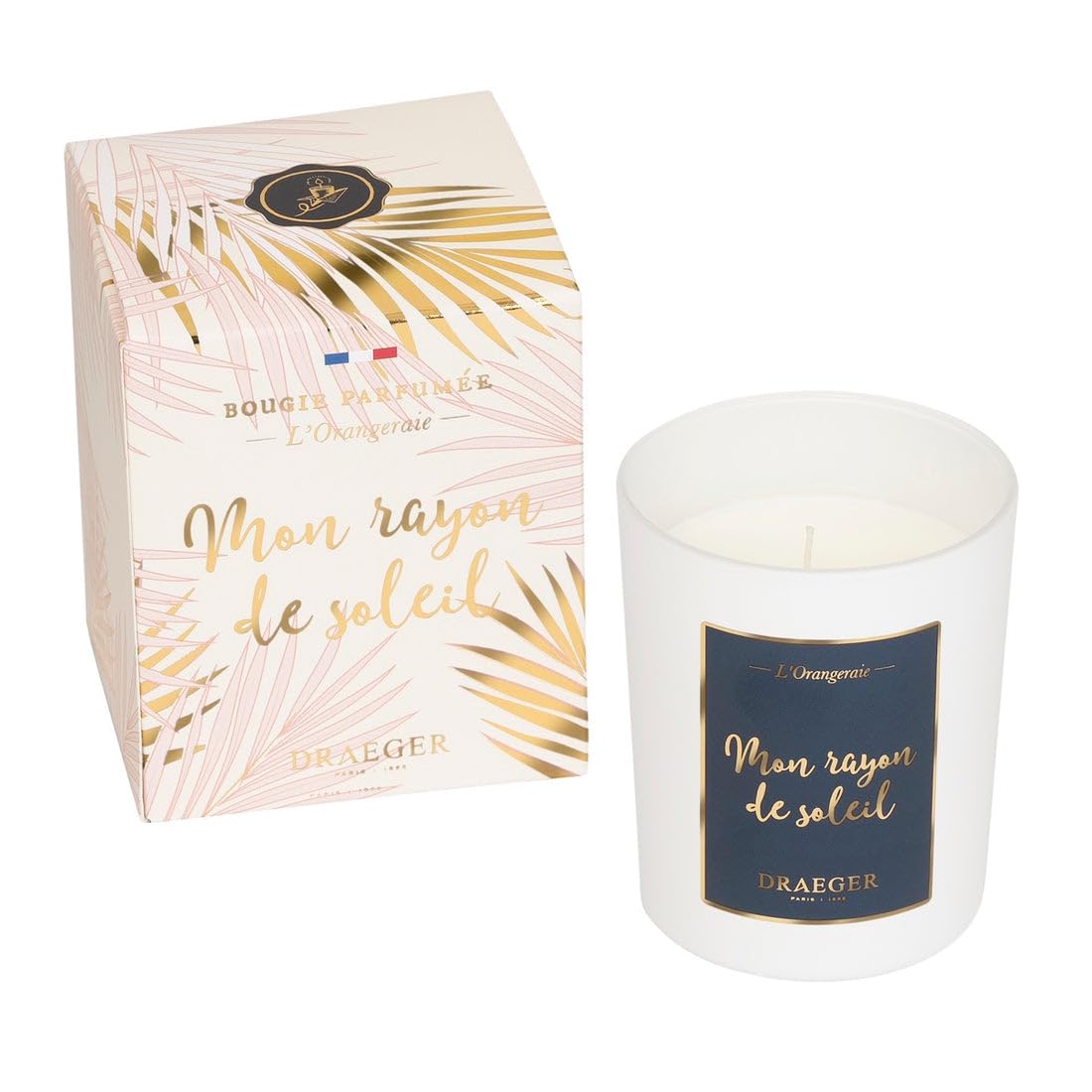 DRAEGER PARIS 1886 PARIS | Bougie blanche Parfumée Fleur d'oranger ''Mon Rayon de Soleil