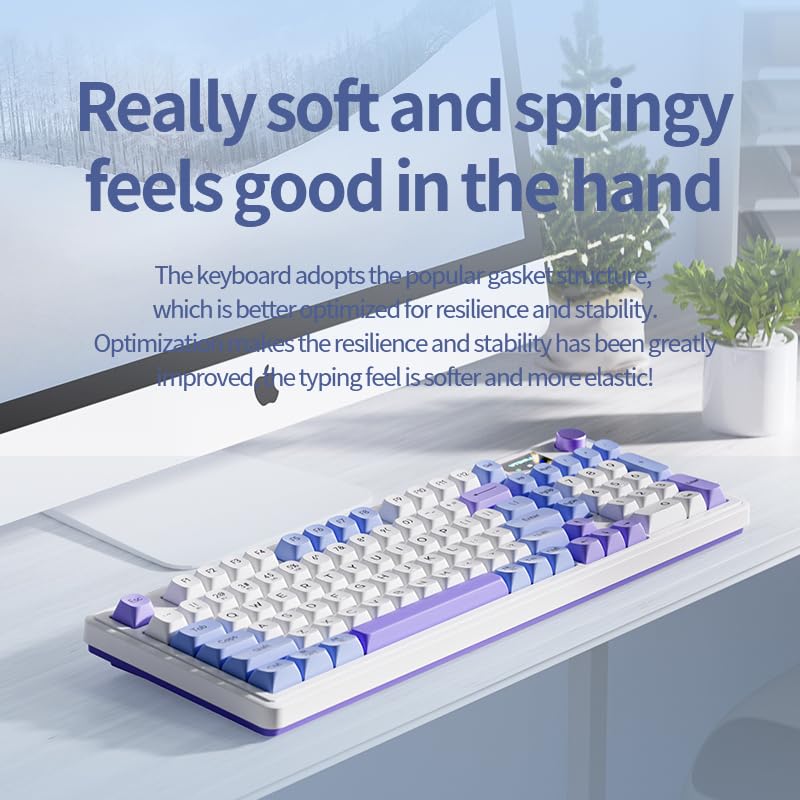 Amazon.com: Cmokifuly L98 96% Membrane Keyboard,Tri-Mode