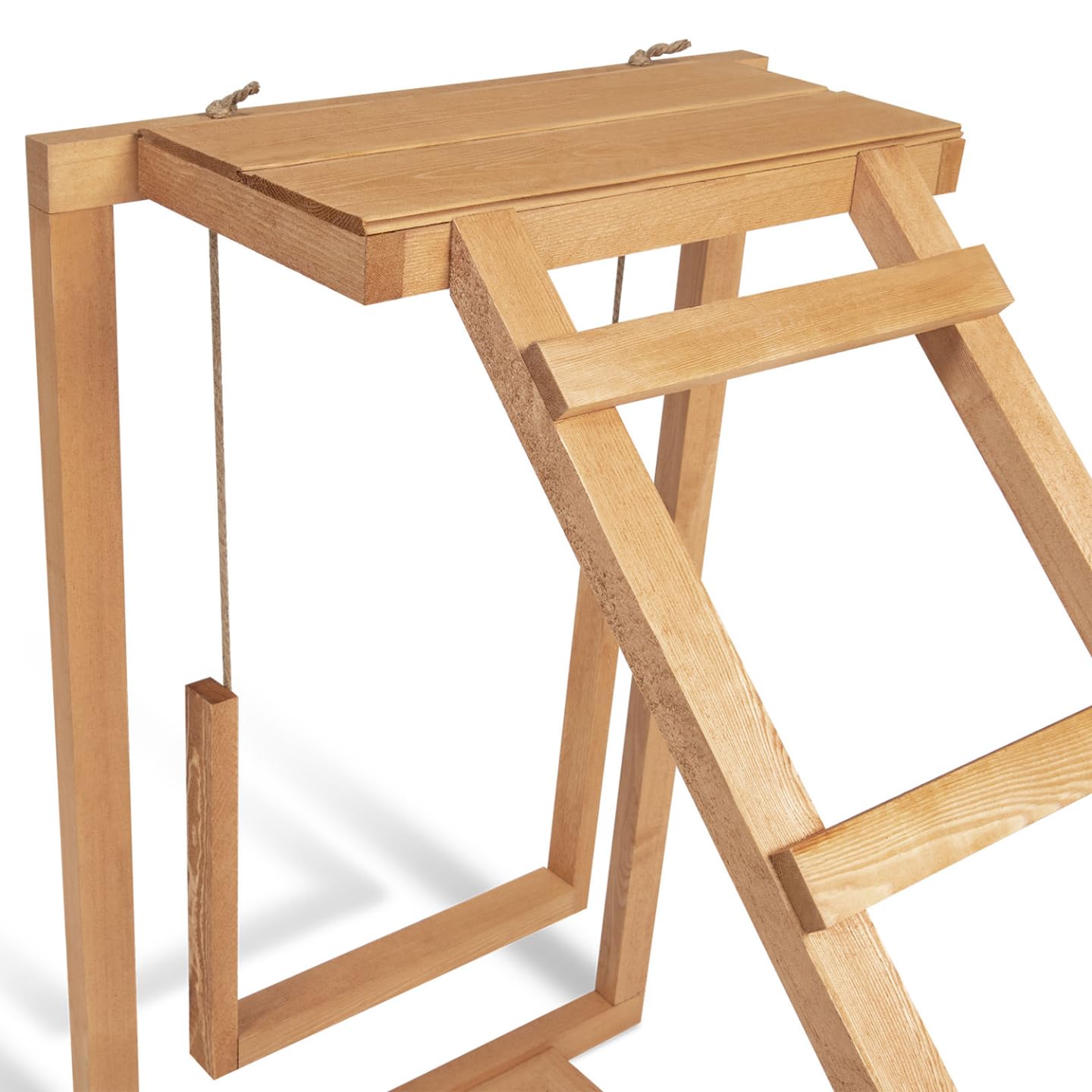 Área de Juegos de Madera para Gallinas con columpio y percha