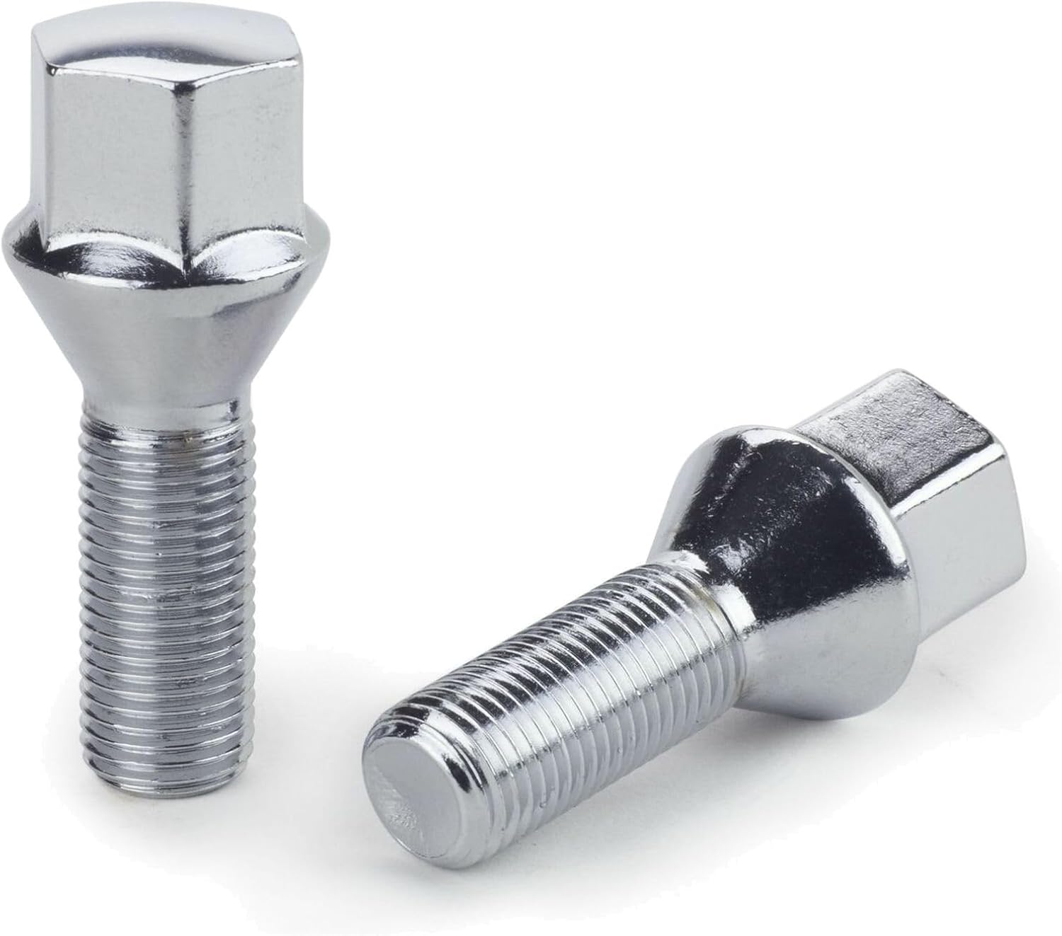 20 Wheel Lug Bolts 14X1.25 Chrome Conical Cone Stud Bolt 28mm Shank Front Left Rear Right Steel for BMW