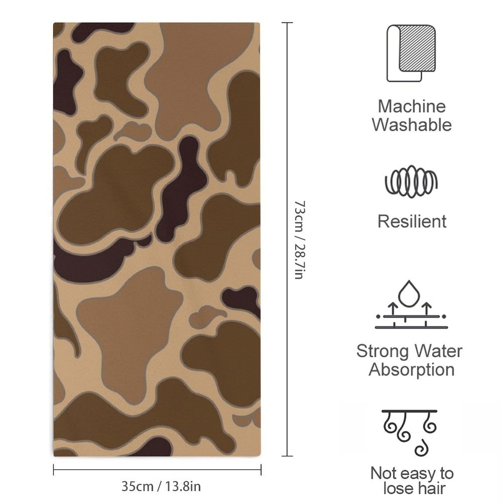 velumair Desert Camouflage Pattern Bathroom Hand Towels Decorative Soft Fingertip Towel for Bathroom Kitchen Hotel Home Decor