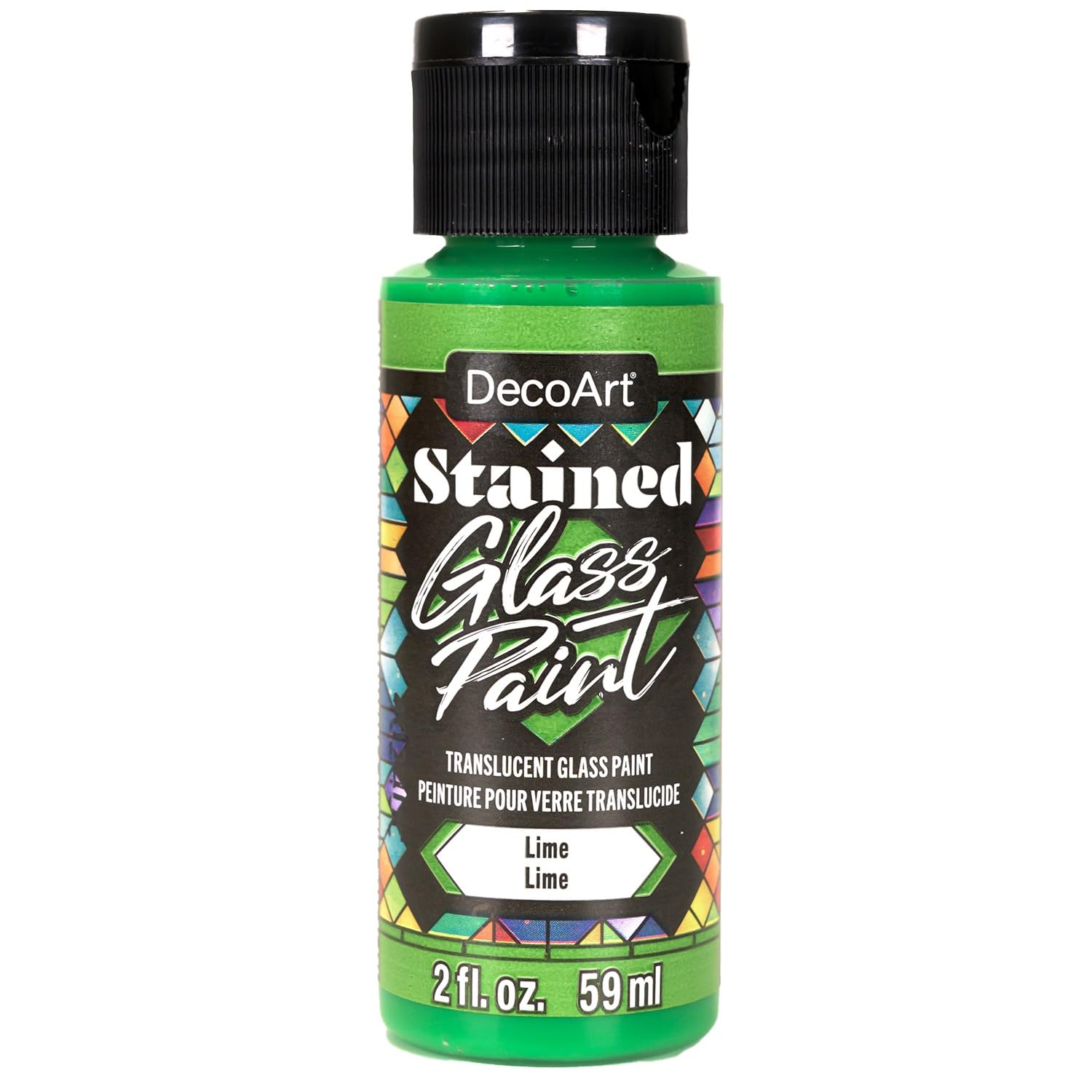 Decoart Lime Deco Art Translucent Stained Glass Acrylic Paint 59Ml (2Oz)