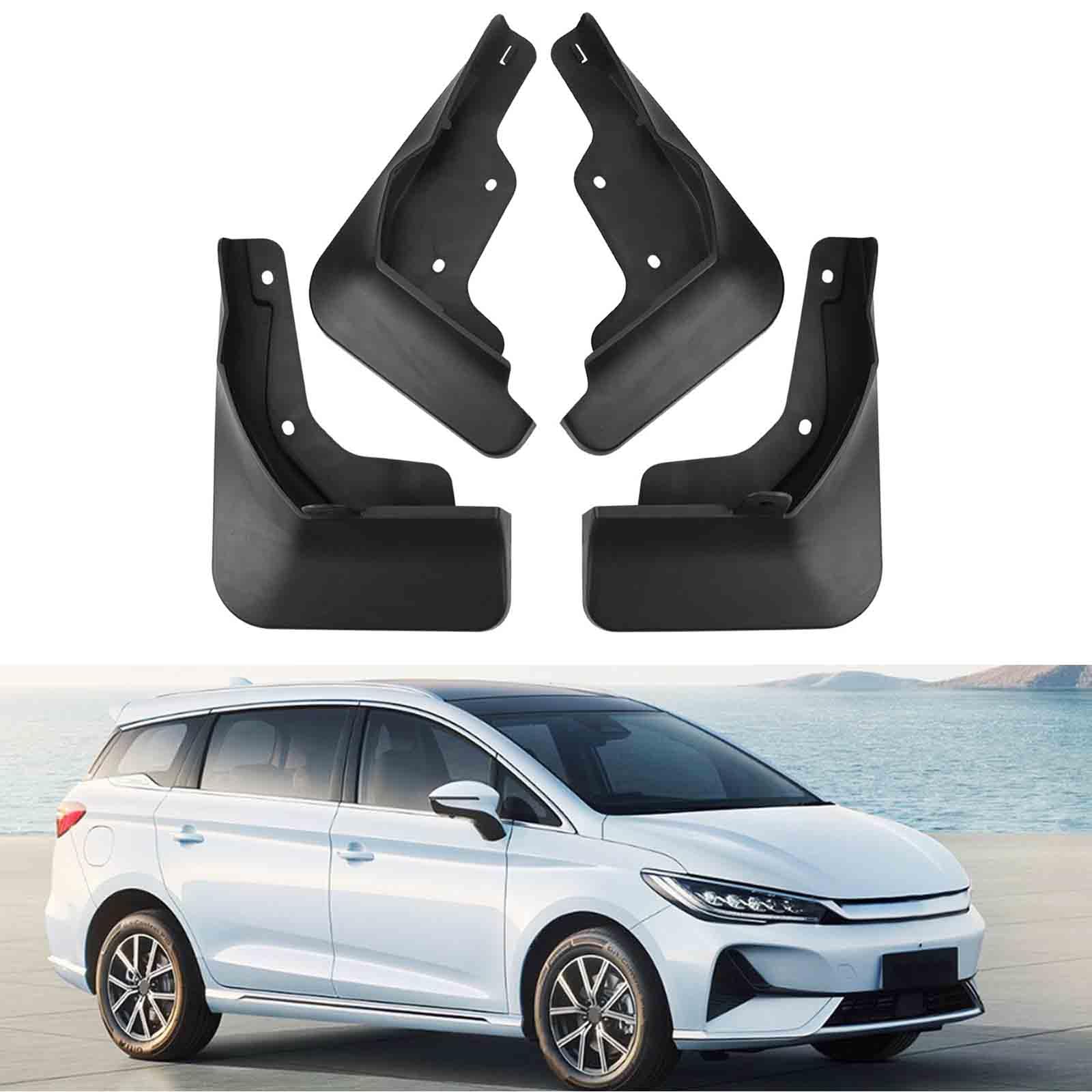 YPFYBHD Mud Flaps Splash Guards, Compatible with BYD M6 2024, Front and Rear Mudflaps Fender Guards Set of 4, Car Protection Accessories