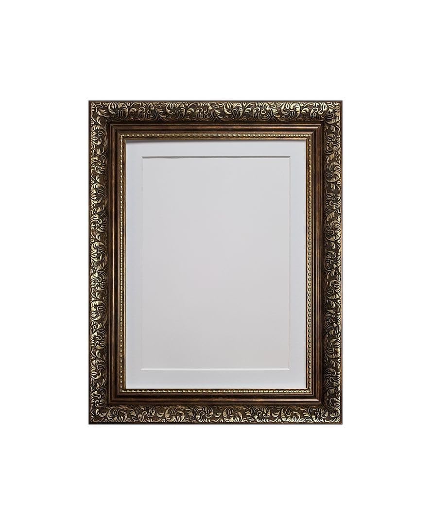 FRAMES BY POST Large Dahlia Bronze Picture Photo Frame with White Mount 40 x 40 cm Image Size 30 x 30 cm Plastic Glass โ image 1