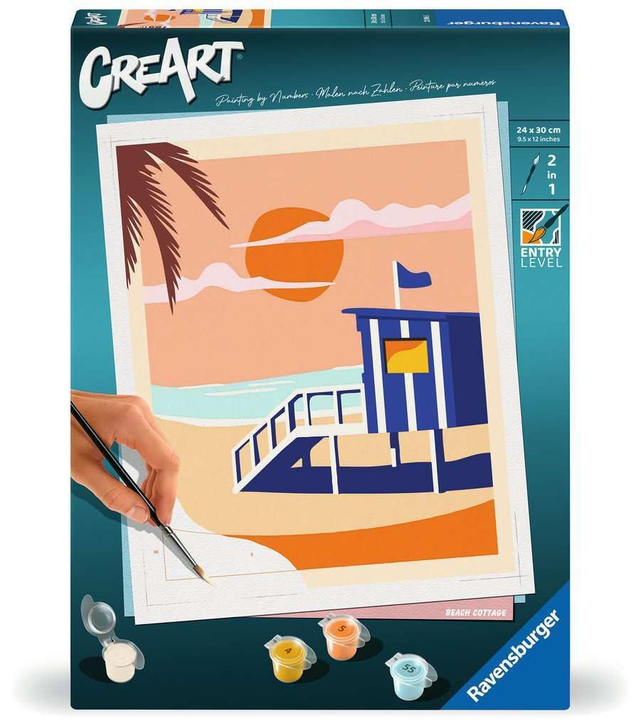 Ravensburger CreArt 23896 Painting by Numbers Beach House from 12 Years