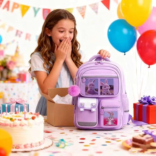 Miniatura 4 de Mochila infantil para niñas Bolsas escolares de 15.6 pulgadas para estudiantes de secundaria Bolsa de libros para primaria primaria Mochila