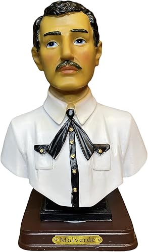 Figura de Busto de Estatua de Jesús Malverde Sinaloa de 8 pulgadas Figura México Estatua