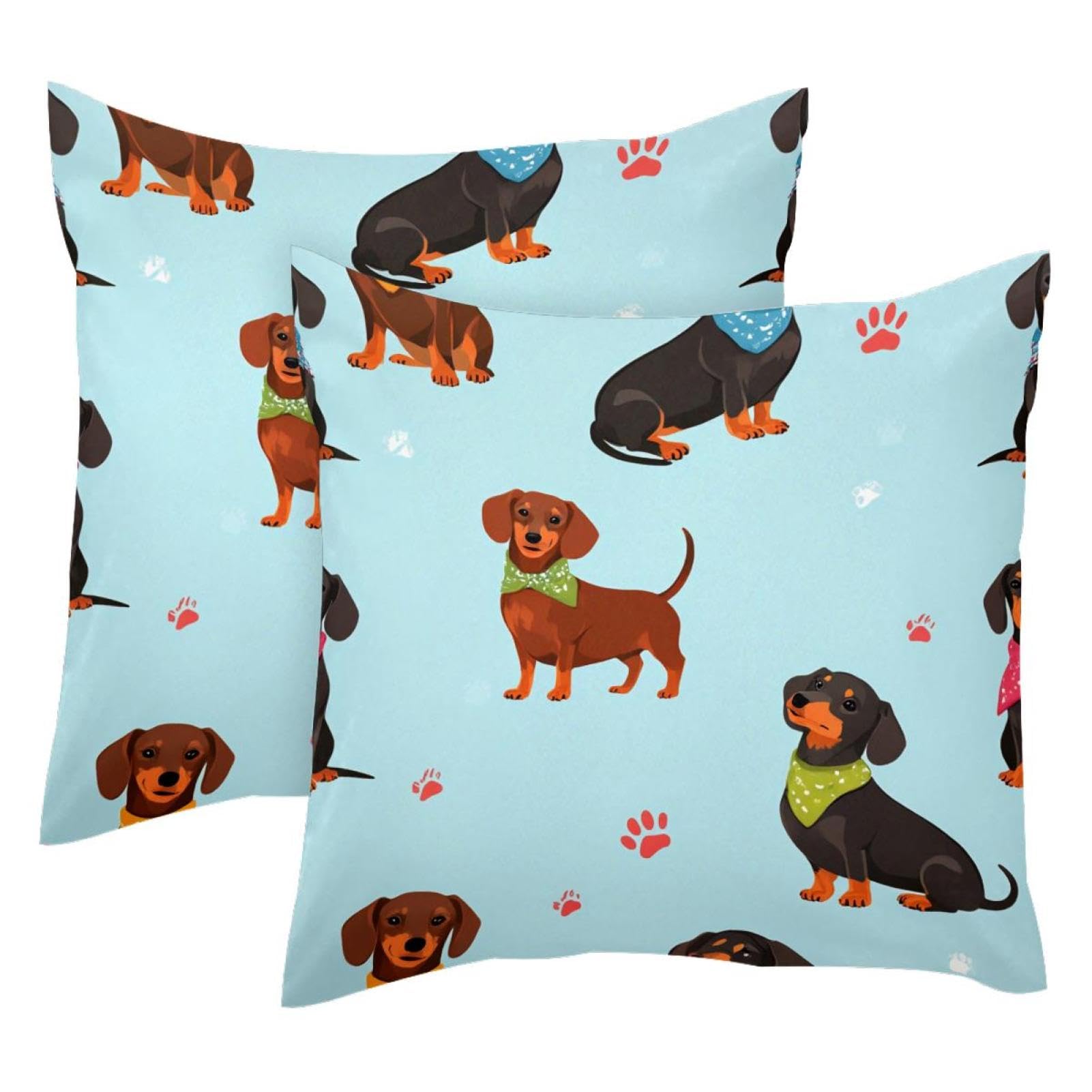 Fundas de almohada de teckel para decorar sofás modernos y salones