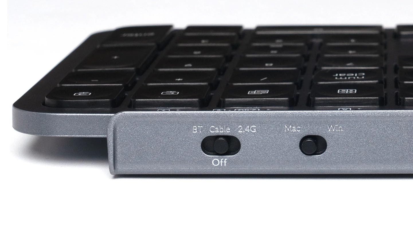 Keychron Teclado inalámbrico B6 Pro Ultra Delgado Full Size Layout Italiano ISO QWERTY, configurable ZMK, Teclas PBT, 3 Modos 2,4 GHz/Bluetooth/cableado, Compatible con Win/Mac/Linux, Gris Espacial