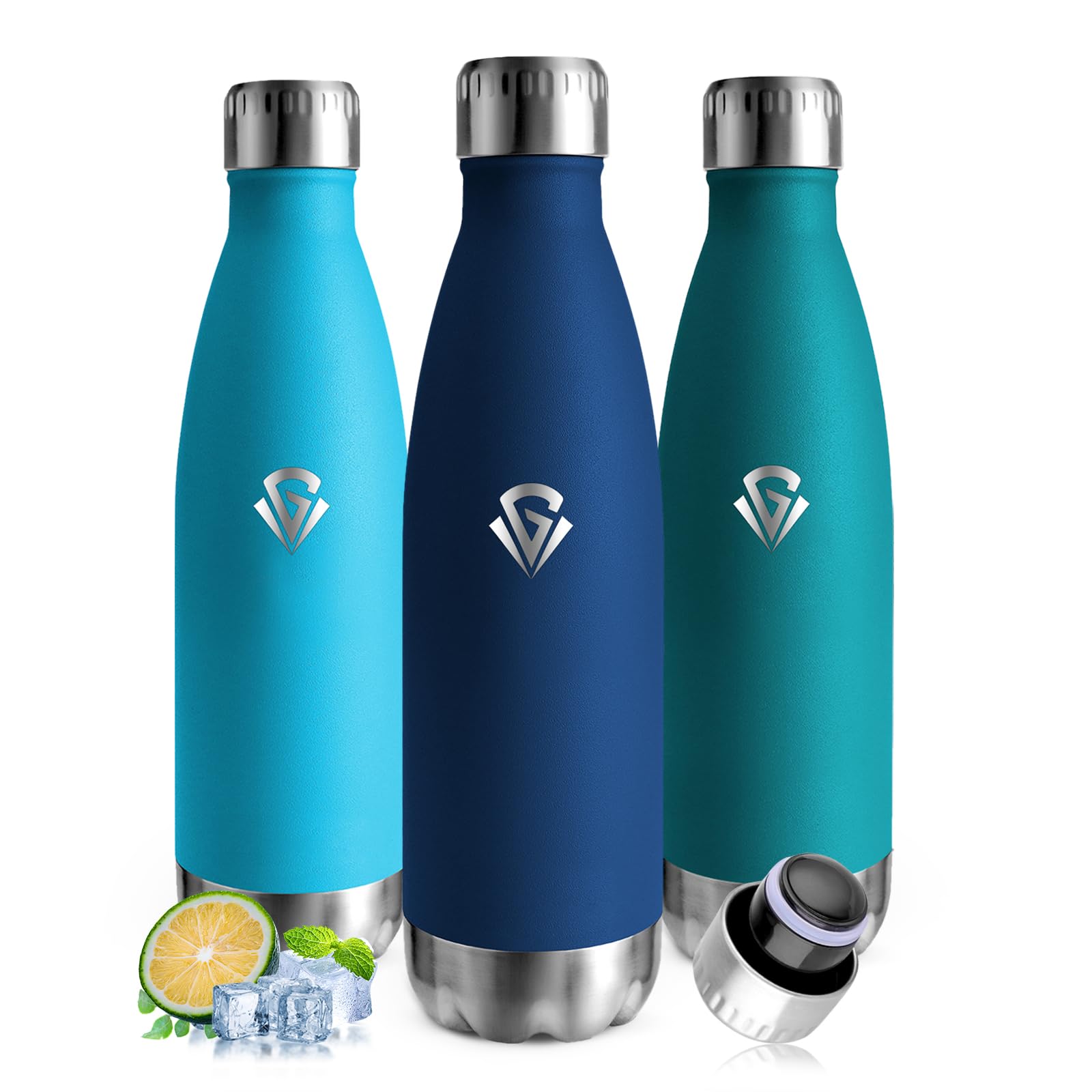 Mujigaga 750ml Insulated Water Bottle, Leak Proof, BPA-Free Stainless Steel Water Bottles, Vacuum Insulation, Gym Water Bottle, Thermal Bottle for Work, Sports, Camping