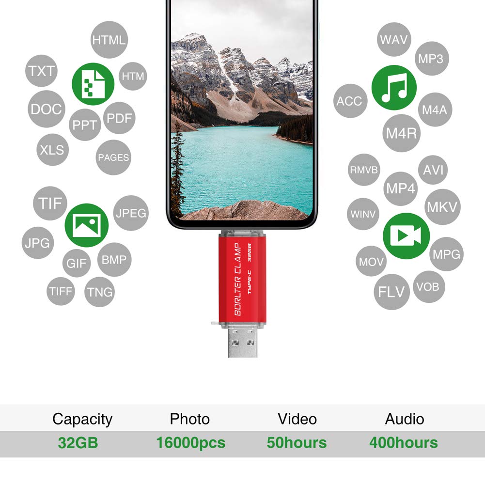 Memoria Externa Iphone WANSENDA Memoria USB Tipo C 64GB, Unidad Flash USB 3.0 De Doble Puerto & USB C OTG Memory Stick Pendrive Para Dispositivos Tipo C Android/Mac/PC Disco Duro Externo Toshiba