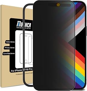 Mothca Matte Privacy Screen Protector for iPhone 17/ iPhone 16 Pro Anti-Spy, Anti-Glare Full Coverage Tempered Glass Anti-Fingerprint 6.3 inch (1 Pack)