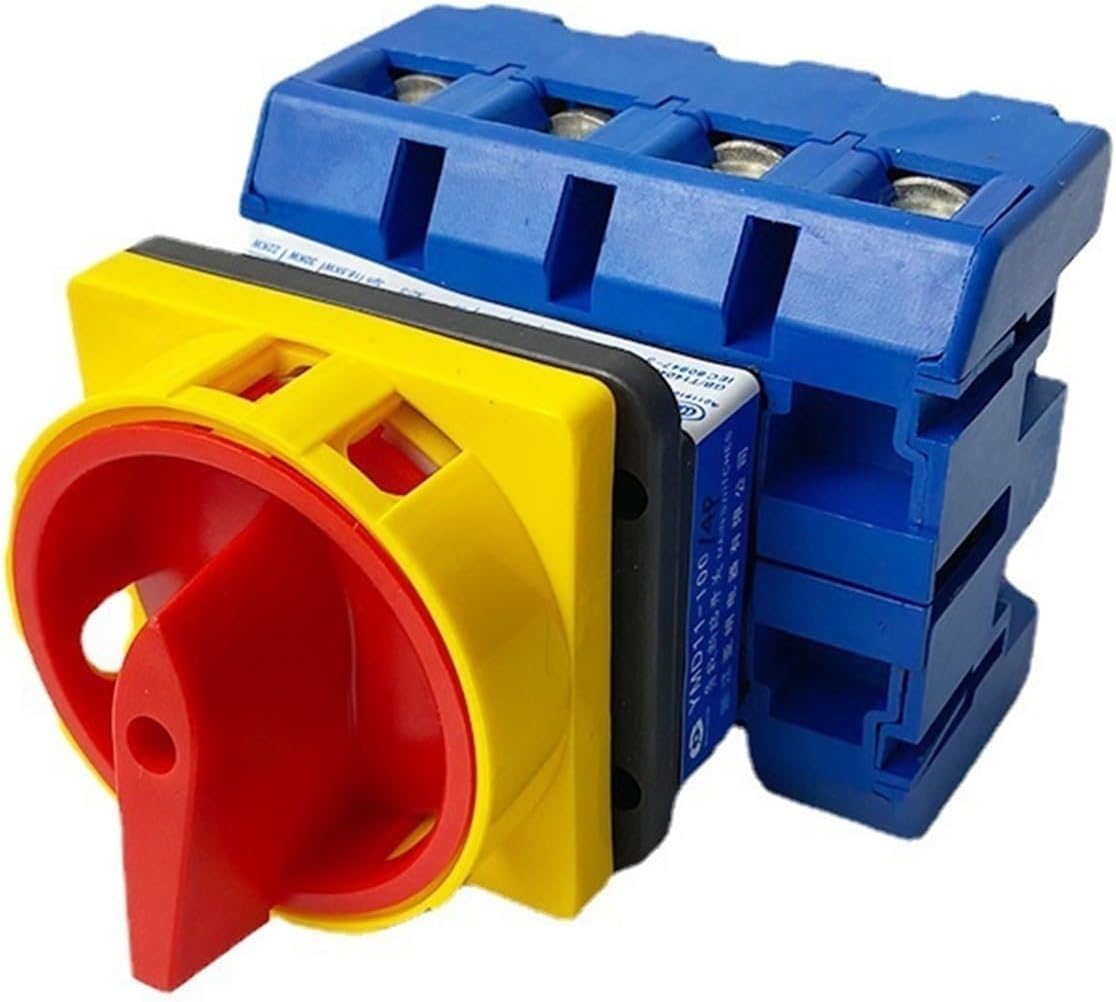 Locking Isolator Switch with Padlock Panel 100A 4 Poles 2 Position On-Off Changeover Rotary Cam Switches YMD11-100A/4P