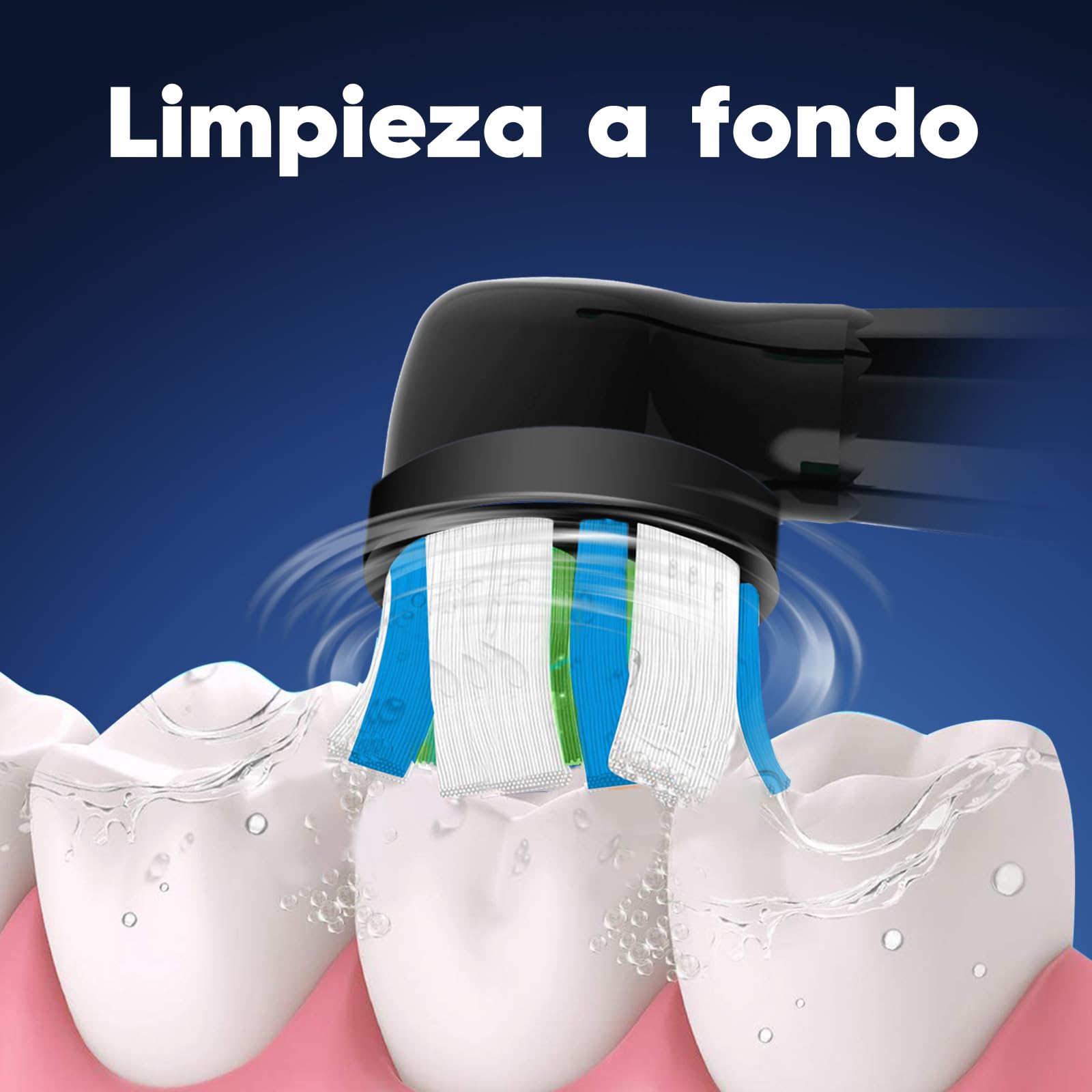 Recambio Cepillos Compatible con Oral B IO Cepillos Eléctrico, Cabezales Compatible con Oral B IO 2/3/4/5/6/7/8/9/10 Cuida tus Dientes y Encías (8 Negro/Blanco)