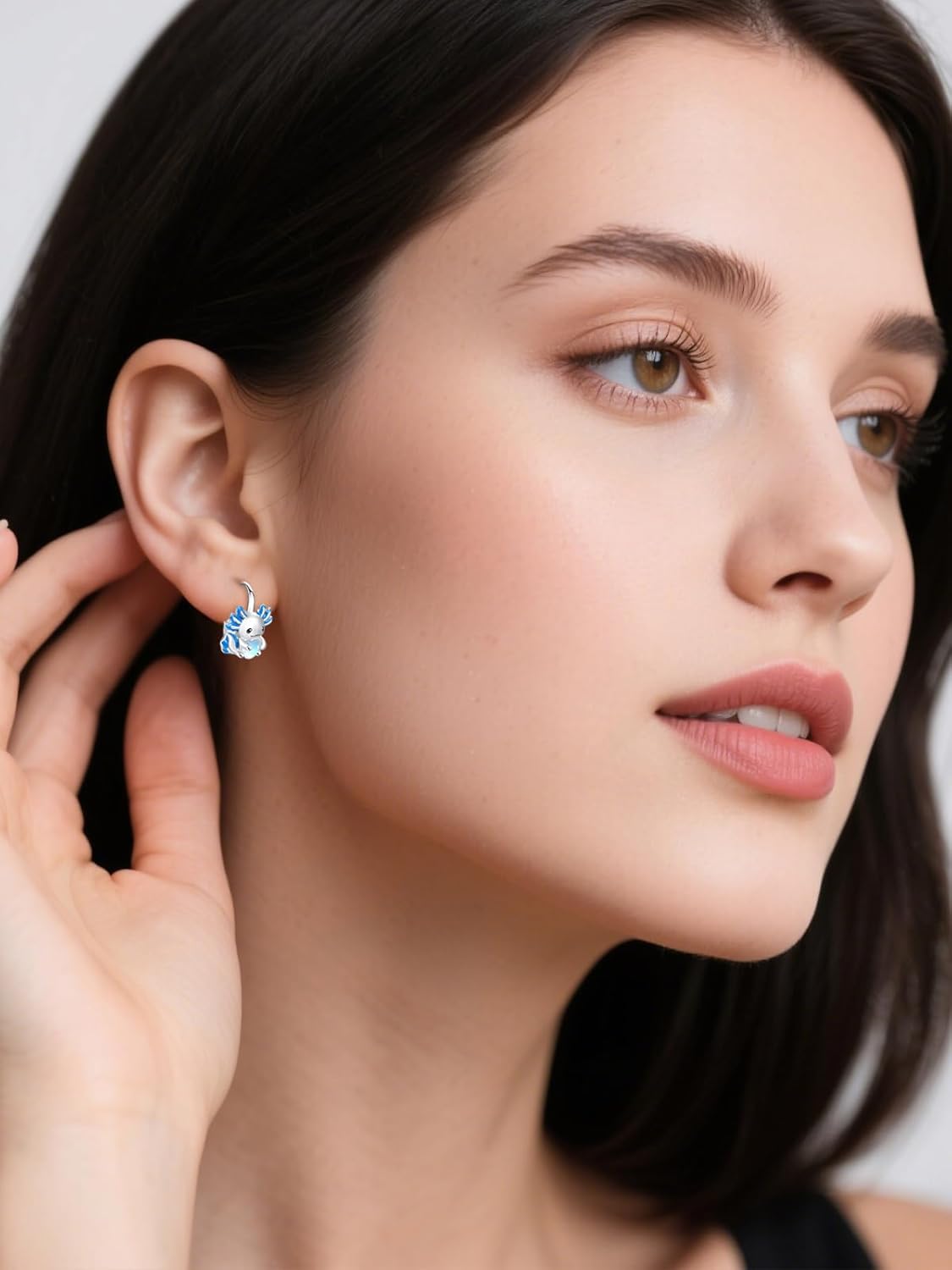 Dreamboat Moonstone Animal Leverback Earrings for Women 925 Sterling Silver Hypoallergenic Sensitive Ear Cute Animals Jewelry Christmas Birthday Gifts for Wife Daughter - Image 3