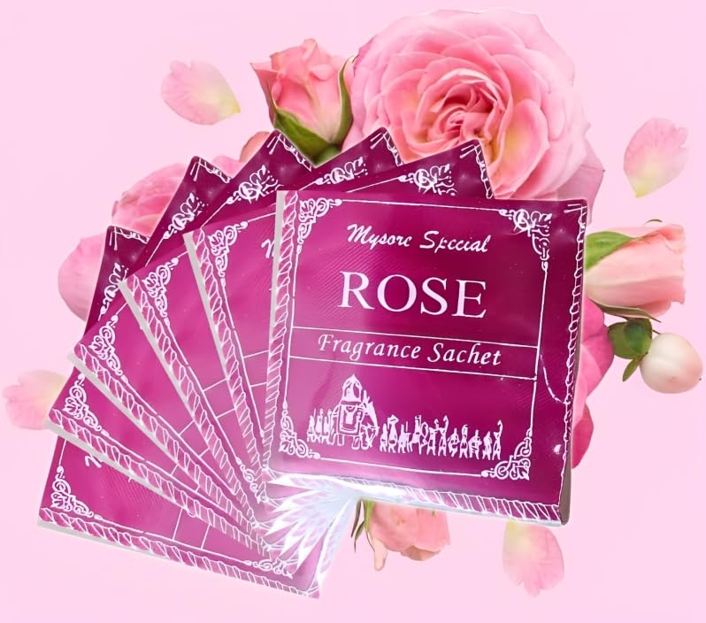 Mysore Rose Fragrance Sachet - (Pack of 6) | Natural Rose Powder | Eco-Friendly Cloth Pouch | Long-Lasting Freshness for Wardrobe, Closet, Drawers, Purses, Handbags, Clothes, Saree, & Dress (B0CG9MJXRS) Amazon Price History, Amazon Price Tracker