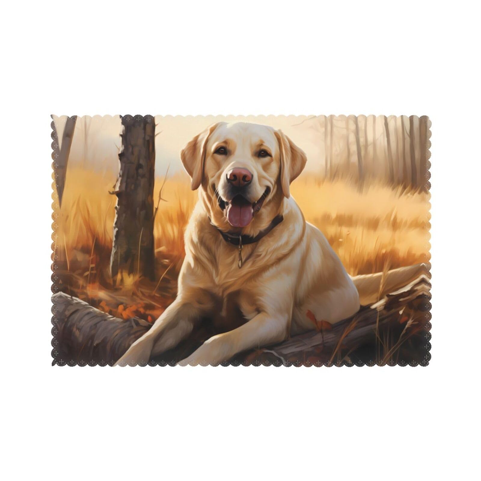 Set de table labrador BROLEO lot de 6 lavables pour cuisine