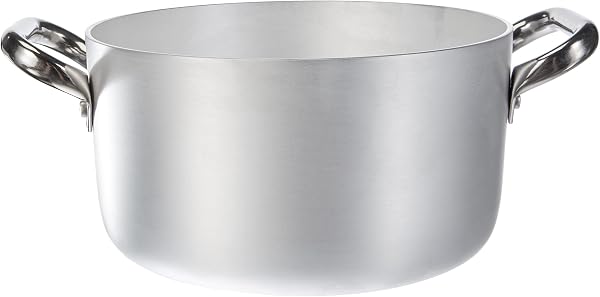 Pentole Agnelli ALMA10420 Casseruola Alta con Maniglie, Alluminio, Argento, 20 cm - 1