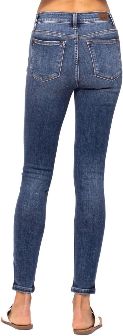 Judy Blue Mid Waist Five Pocket Handsand Skinny Jeans - Image 3