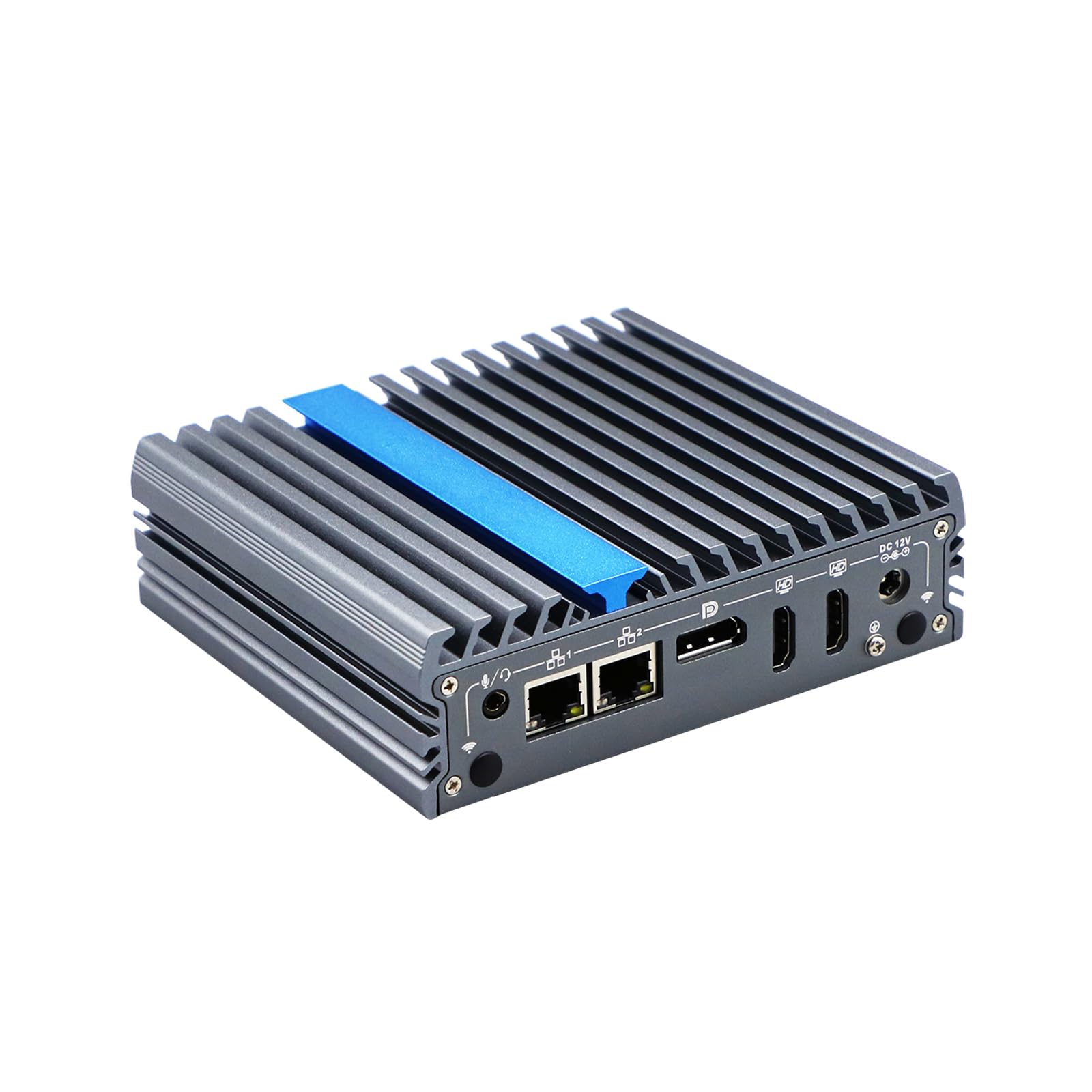 Base DIN Rail Embedded Computer, Industrial PC, J3710 J3160, Windows 11 / Linux Ubuntu, IX17, 2 x LAN, DP, 2 x HDMI, Expandable CAN, 9～36V Wide Voltage, 8G RAM, 128G SSD
