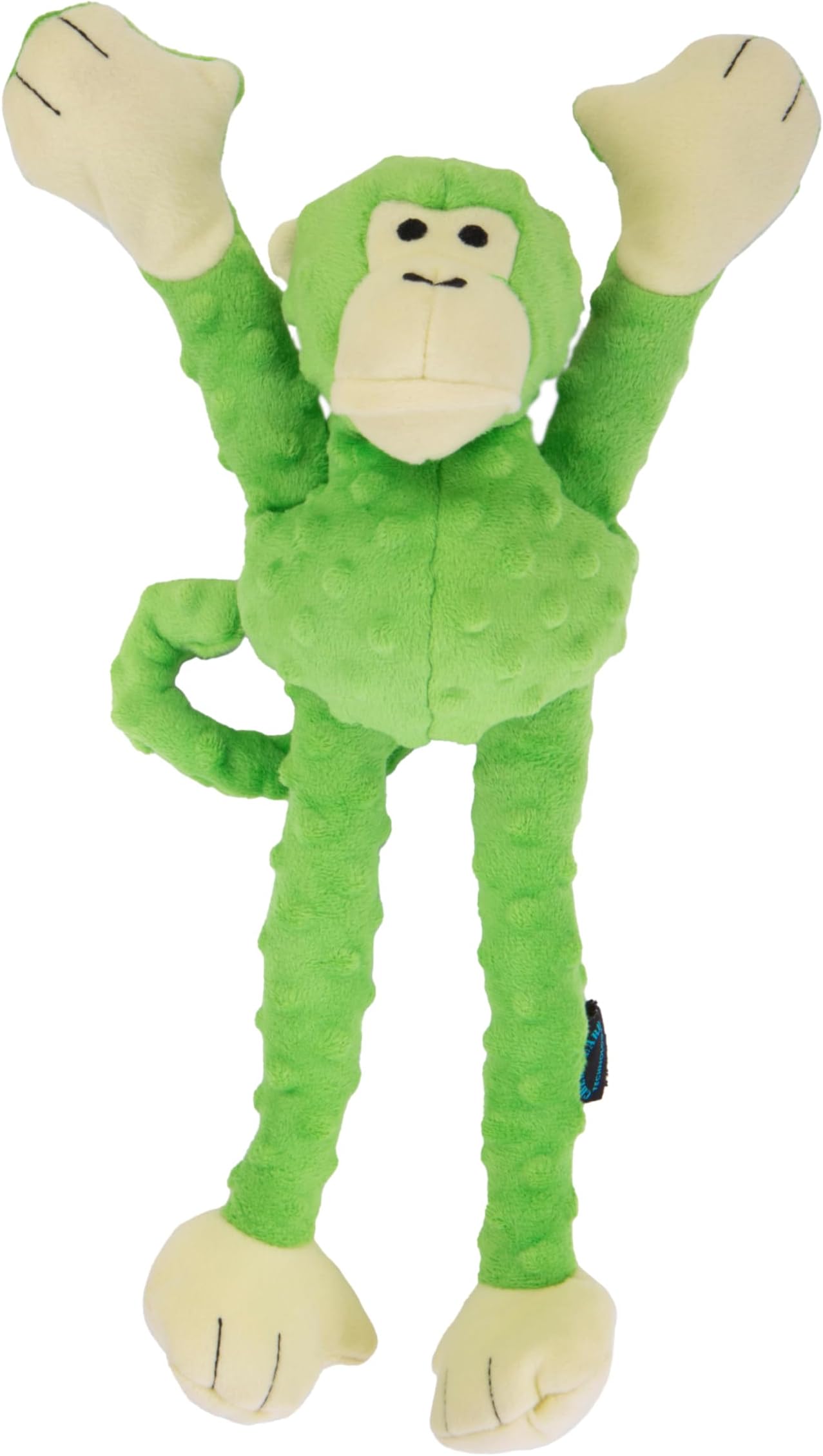 Mr Monkey Dog Toy with Chew Guard, Large,Lime